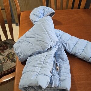Light Blue Quilted Puffer Type Jacket. Size 4t